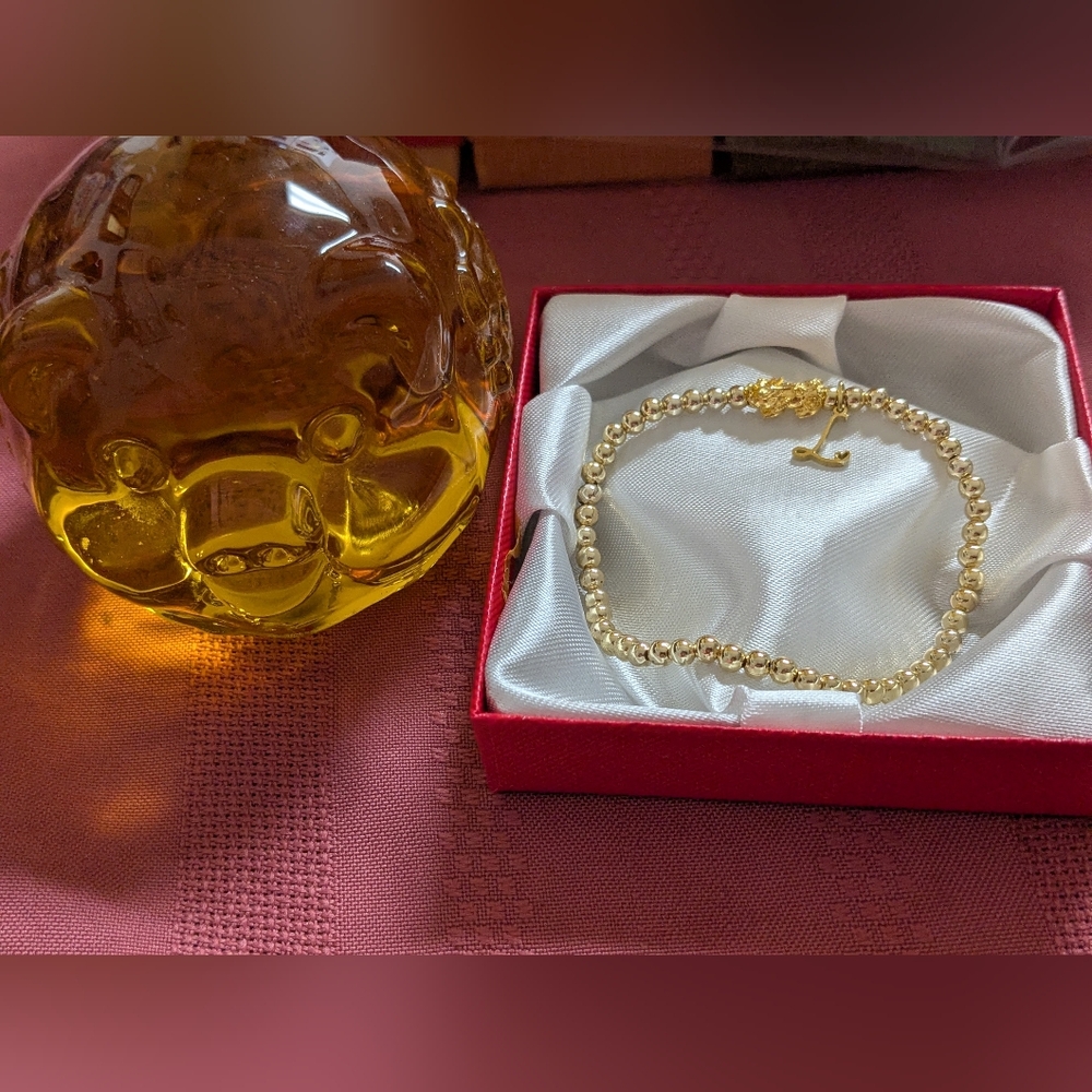 Pure gold 18k Piyao  💯 REAL GOLD only    18k plated balls 18k plated initial